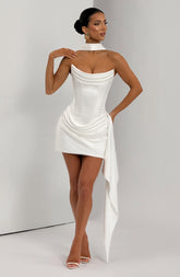 Mona Mini Dress - Ivory Dress Babyboo Fashion Premium Exclusive Design